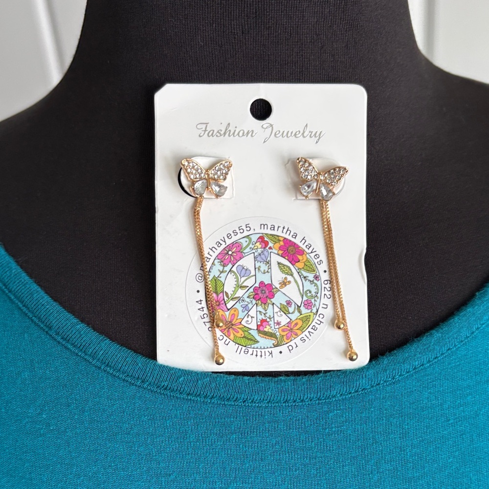 Cute little Gold Butterfly Earrings